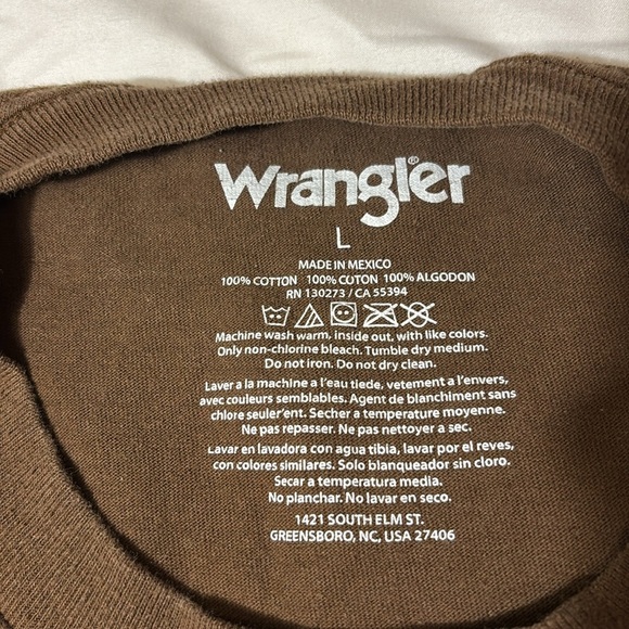 Wrangler Brown Graphic T-Shirt size L - Picture 3 of 9